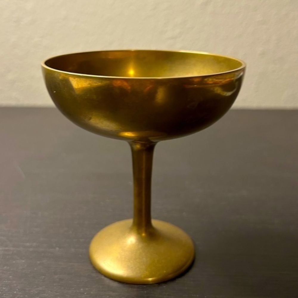 Vintage Brass long‎ stem cup.